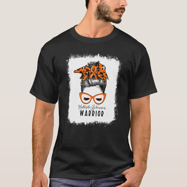 T-shirt Sclérose multiple blanchie Guerrier Messy Bun Ms W (Devant)