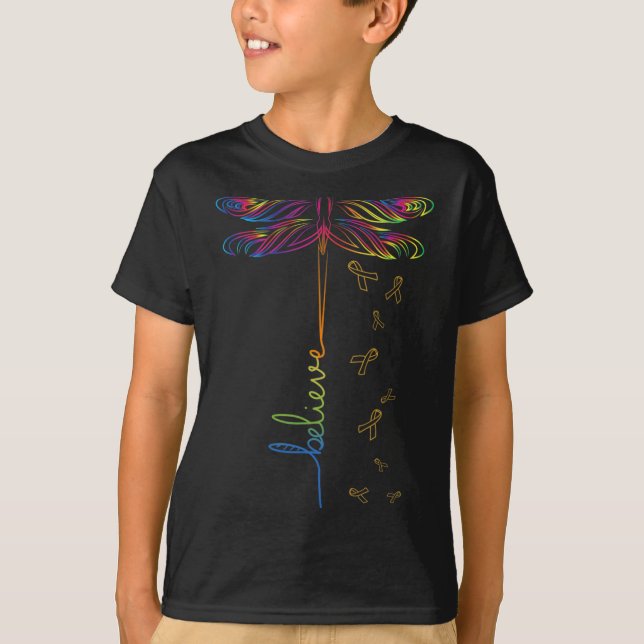 T-shirt Sclérose Sensibilisation Dragonfly Ribon (Devant)