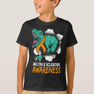 T-shirt Sclérose Sensibilisation Lutte Dinosaure Ms Warrio