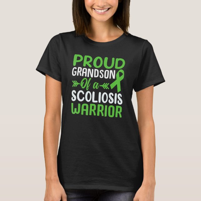 T-shirt Scoliose Dos Blessure Vertébrale Guerrier Petit-Fi (Devant)