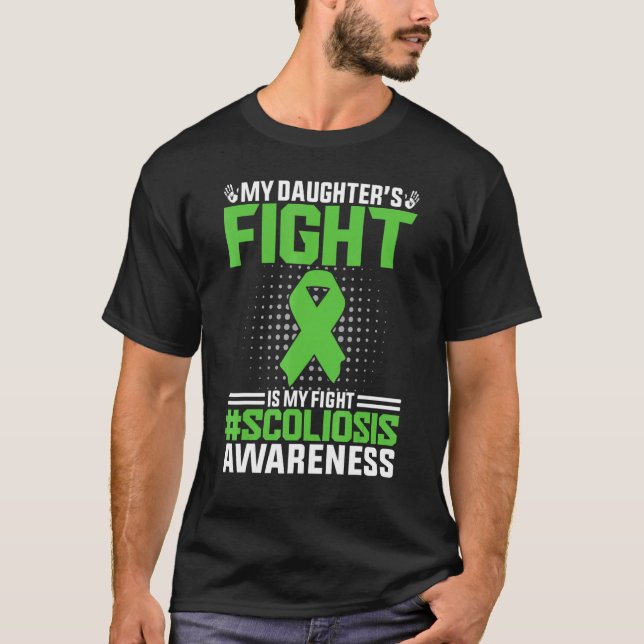 T-shirt Scoliose Retour Blessure Survivant Guerriers Paren (Devant)