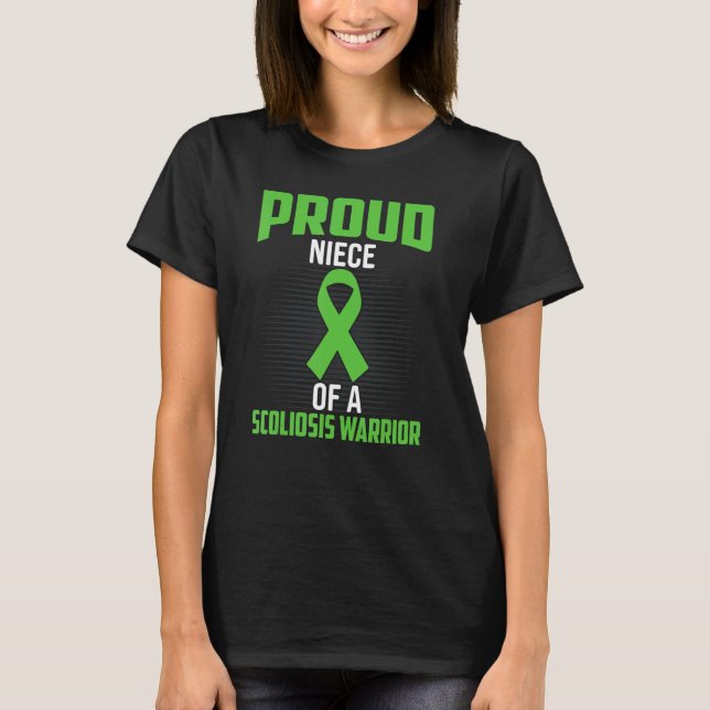 T-shirt Scoliosis  Back Spinal Injury Warrior's Niece Scol (Devant)