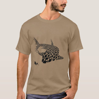 T-shirt Scooba Diving Fish Shark Diver diver tank mask Art