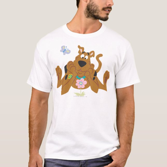 T-shirt Scooby-Doo Admirant Fleur (Devant)
