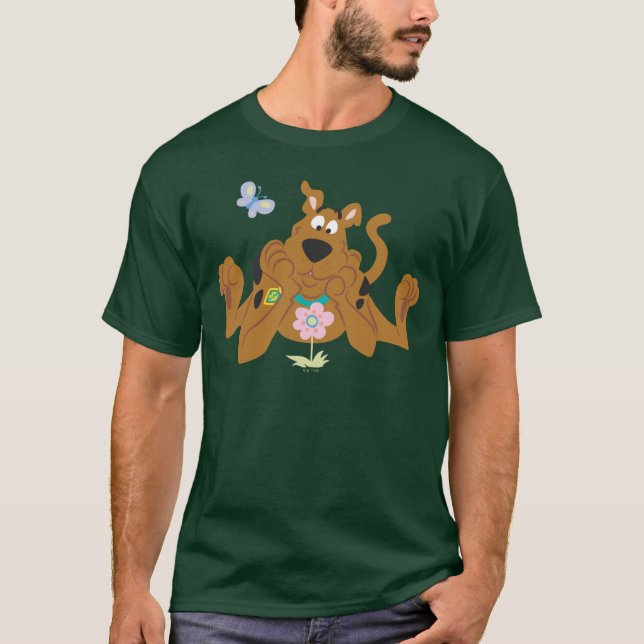T-shirt Scooby-Doo Admirant Fleur (Devant)