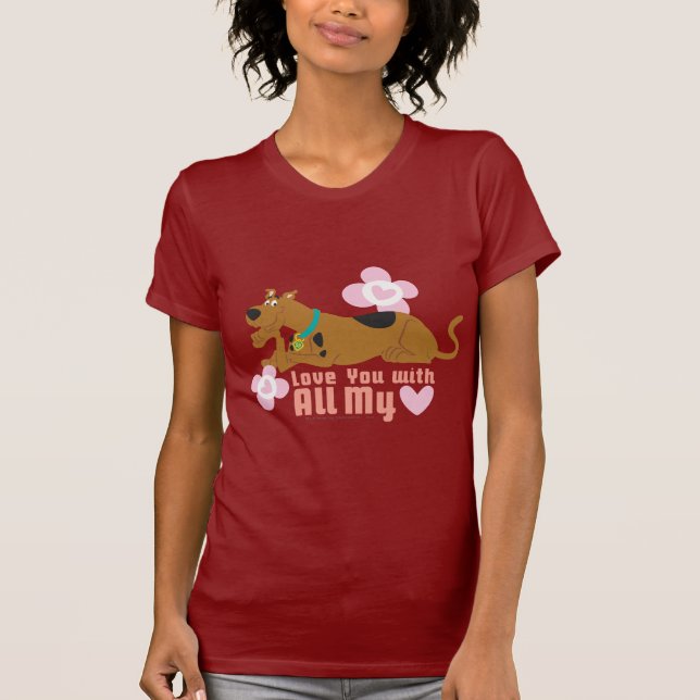 T-shirt Scooby-Doo "Aimez-Vous De Tout Mon Coeur" (Devant)