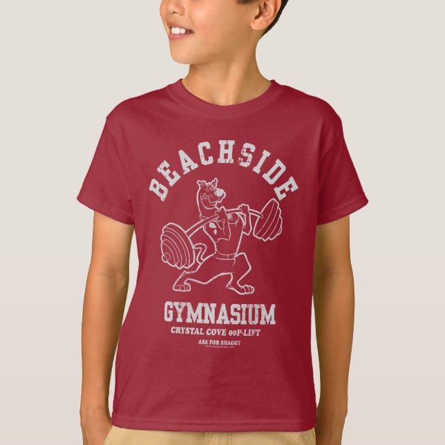T-shirt Scooby-Doo "Beachside Gymnasium" Weightlifting (Devant)