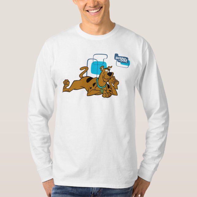 T-shirt Scooby-Doo Carré Rétro Couché (Devant)