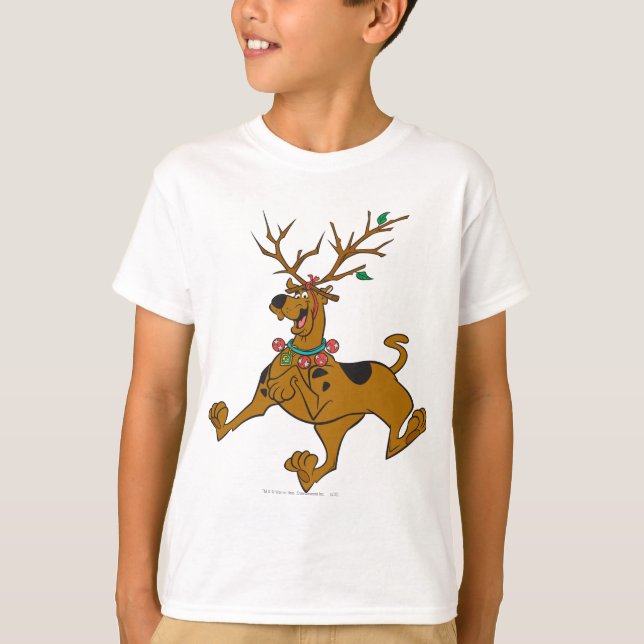 T-shirt Scooby-Doo Christmas Holiday Antlers (Devant)