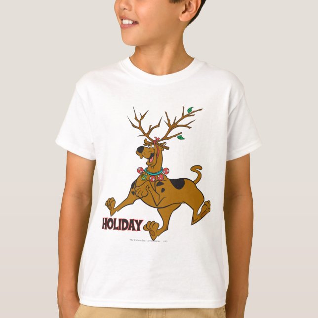 T-shirt Scooby-Doo Christmas Holiday Antlers (Devant)