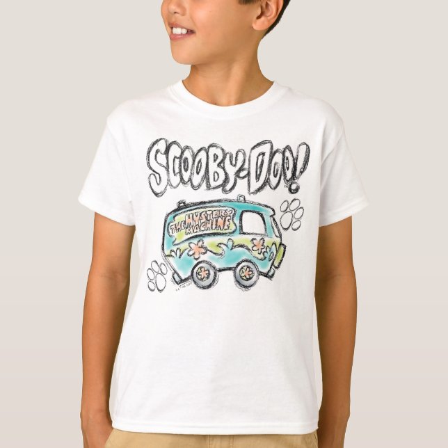 T-shirt Scooby-Doo | Croquis de machine mystère (Devant)