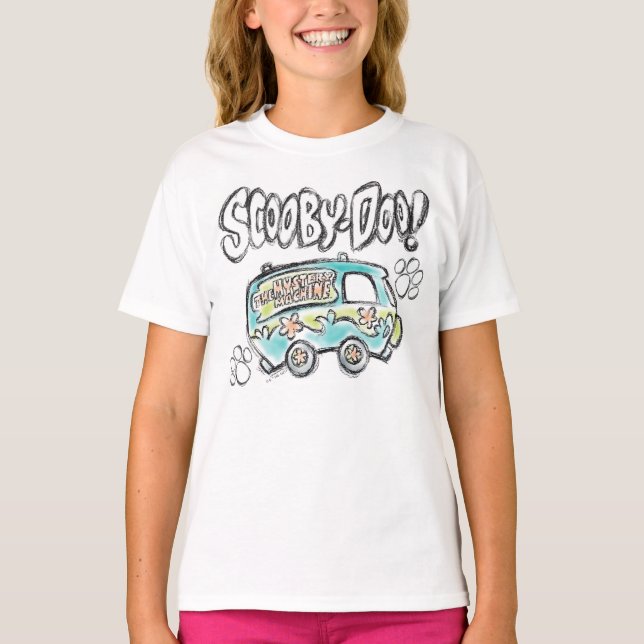T-shirt Scooby-Doo | Croquis de machine mystère (Devant)