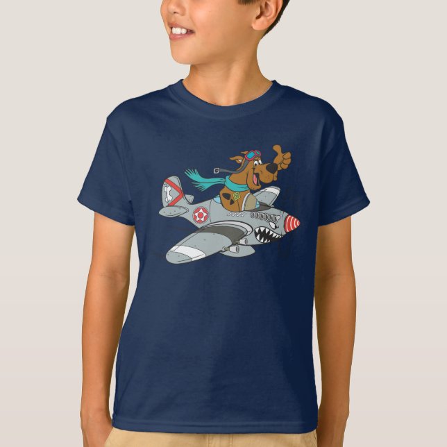 T-shirt Scooby-Doo Flying Plane (Devant)