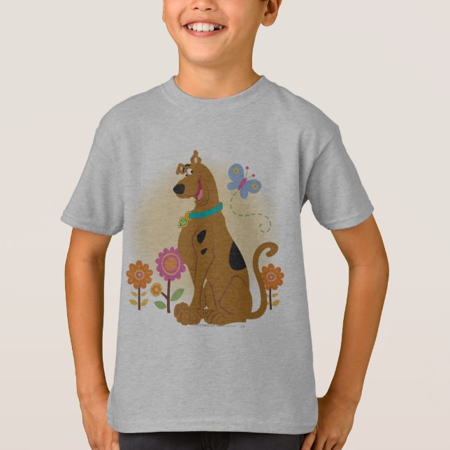 T-shirt Scooby-Doo Following Butterfly (Devant)