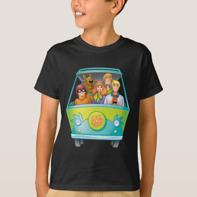 T-shirt Scooby-Doo & Gang Mystery Machine Airbrush (Devant)