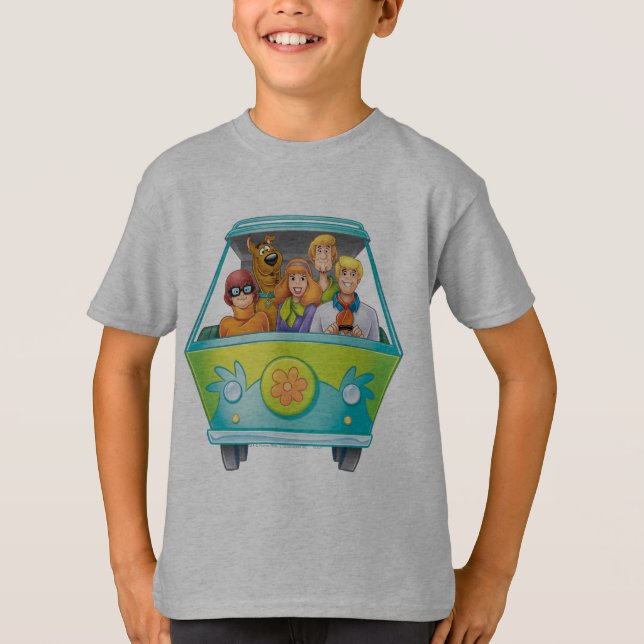 T-shirt Scooby-Doo & Gang Mystery Machine Airbrush (Devant)