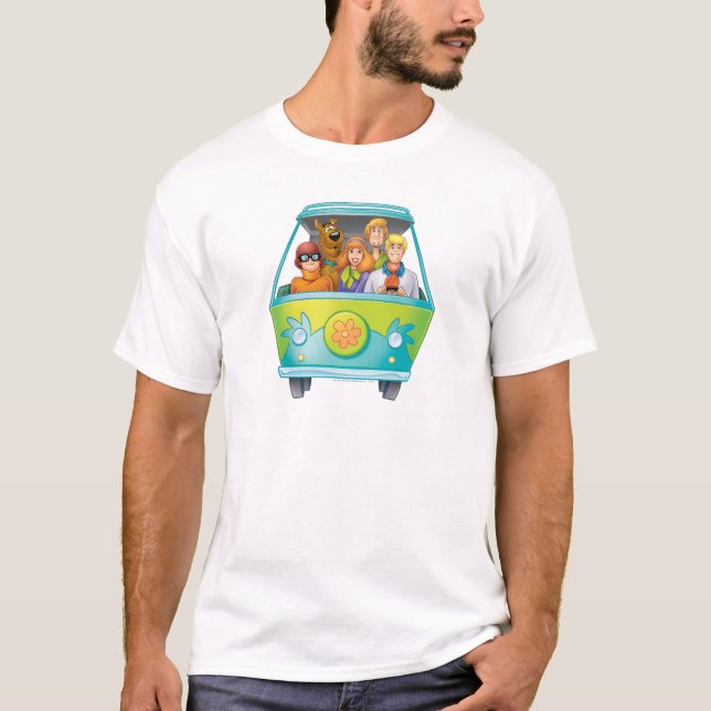 T-shirt Scooby-Doo & Gang Mystery Machine Airbrush (Devant)