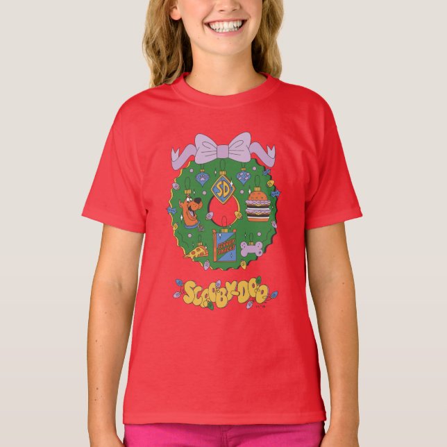 T-shirt Scooby-Doo Holiday Snack Wreath Graphic (Devant)