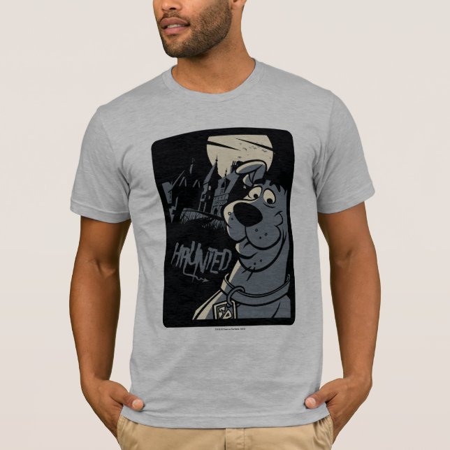 T-shirt Scooby-Doo Noir Haunted Mansion Graphisme (Devant)