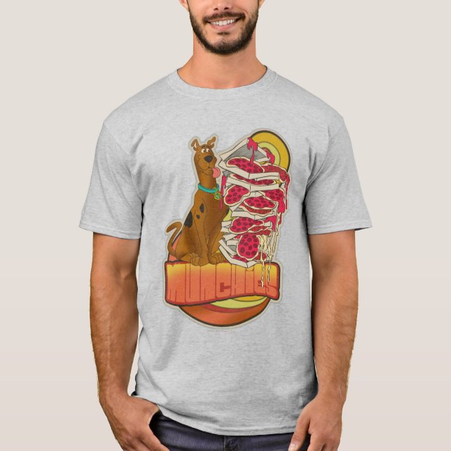 T-shirt Scooby-Doo | Pile de Pizza "Munchies" Graphique (Devant)