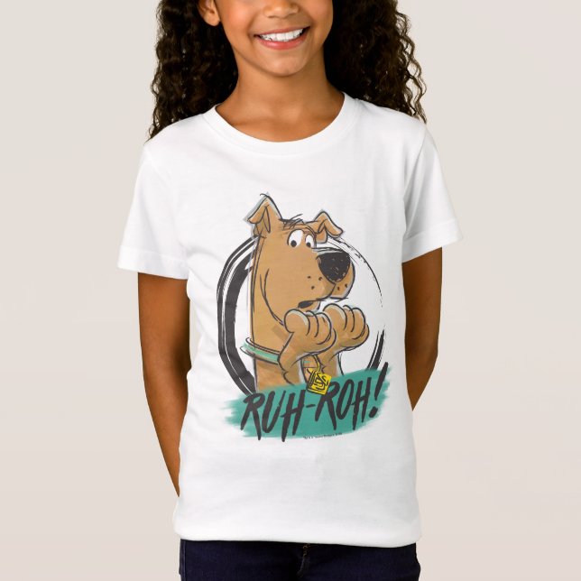T-Shirt Scooby-Doo "Ruh Roh !" Croquis de marqueur (Devant)