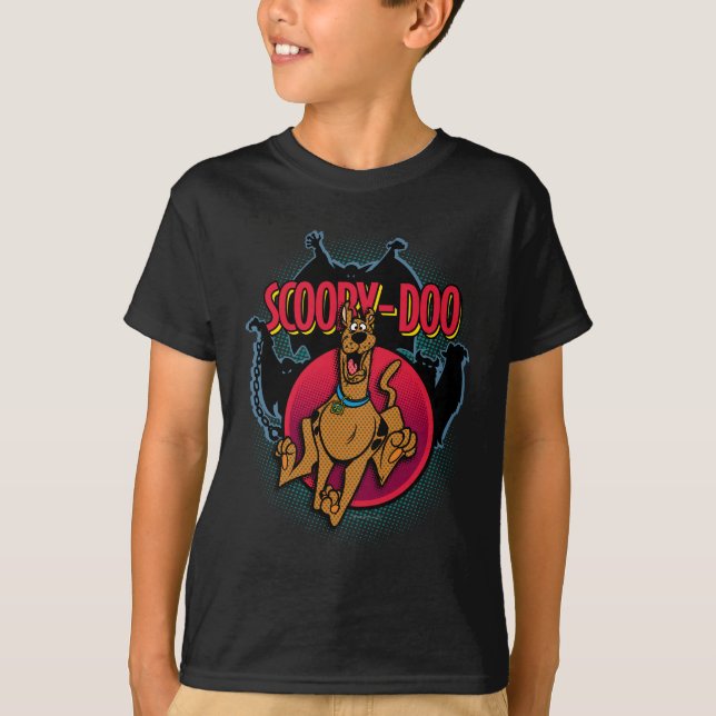 T-shirt Scooby-Doo Running From Ghosts Graphic (Devant)