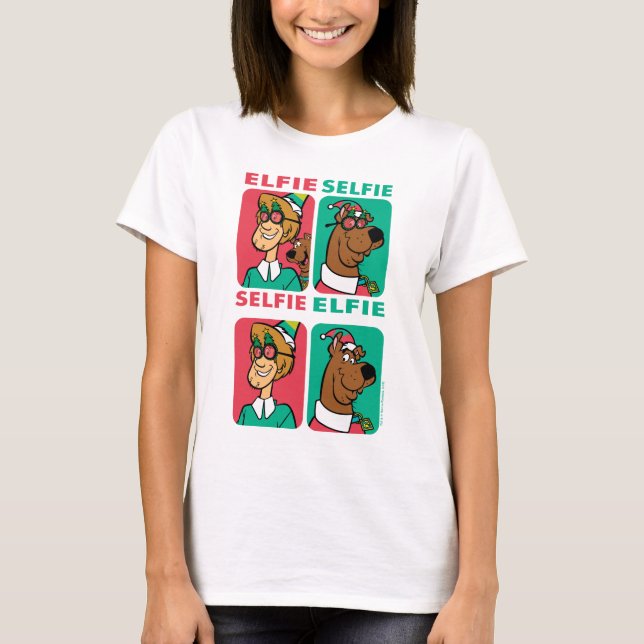T-shirt Scooby-Doo & Shaggy "Elfie Selfie" (Devant)