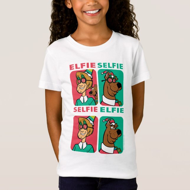 T-Shirt Scooby-Doo & Shaggy "Elfie Selfie" (Devant)