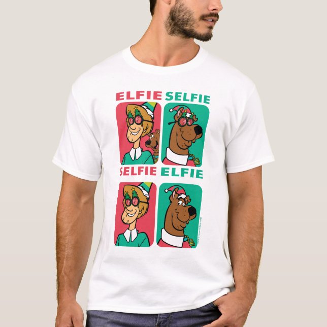 T-shirt Scooby-Doo & Shaggy "Elfie Selfie" (Devant)
