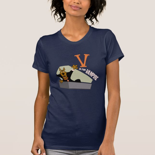 T-shirt Scooby-Doo | V est pour Vampire (Devant)