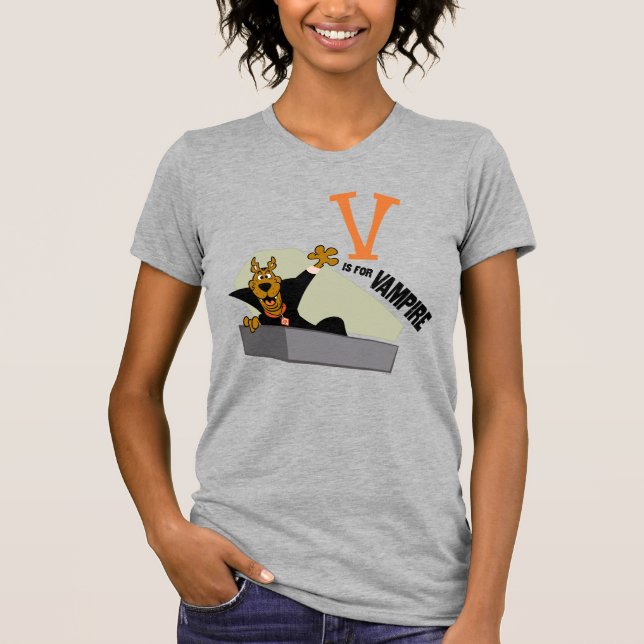 T-shirt Scooby-Doo | V est pour Vampire (Devant)