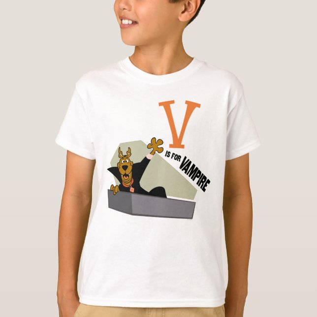 T-shirt Scooby-Doo | V est pour Vampire (Devant)