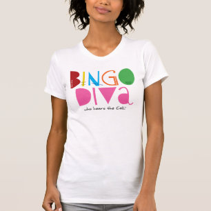 T-shirt Scoop décontracté de dames de diva de bingo-test