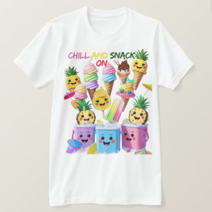 T-shirt Scoop, Sip, Smile – Tee-shirt des friandises d'été