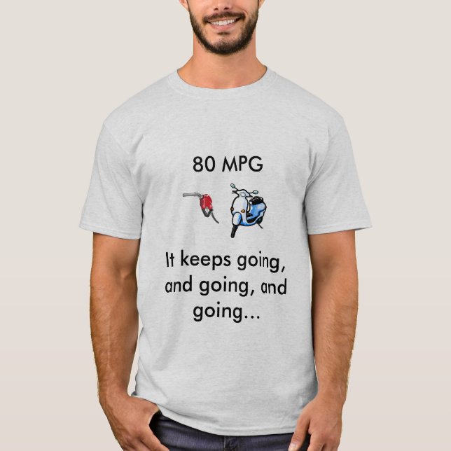 T-shirt Scooter 80 MPG allant et allant (Devant)