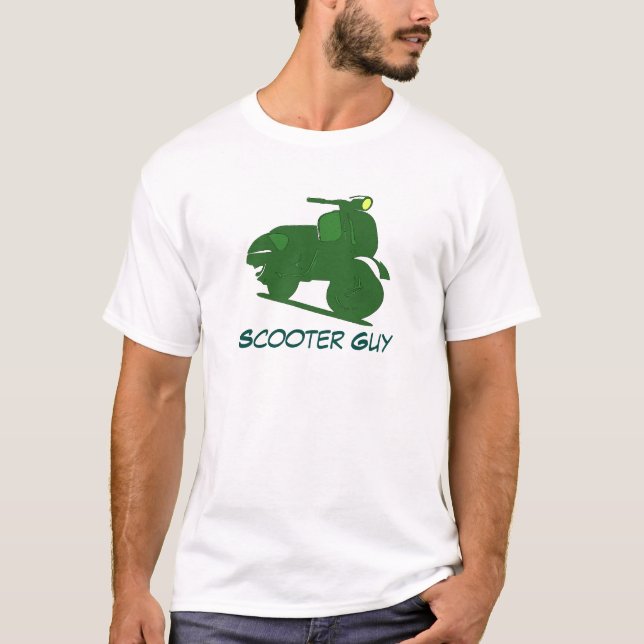 T-shirt Scooter à moteur vert (Devant)