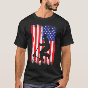 T-shirt Scooter American Flag Squad Cool Stunt Kick Trick