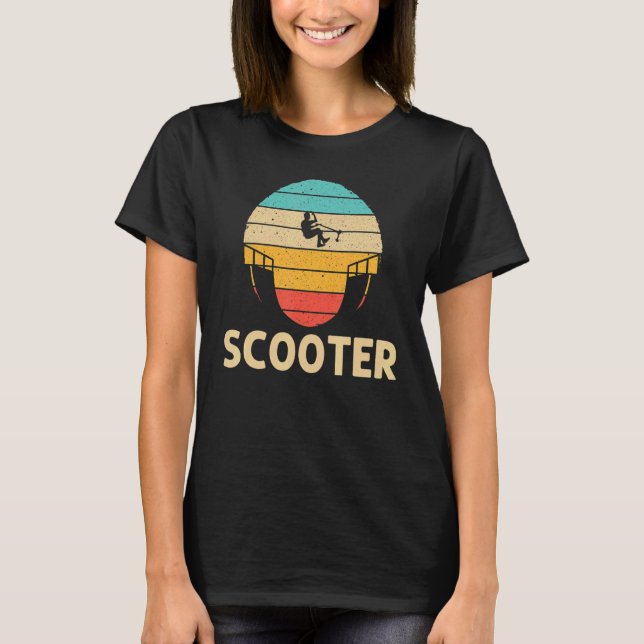 T-shirt Scooter cool Tête Pour Hommes Femmes Scooter Élect (Devant)