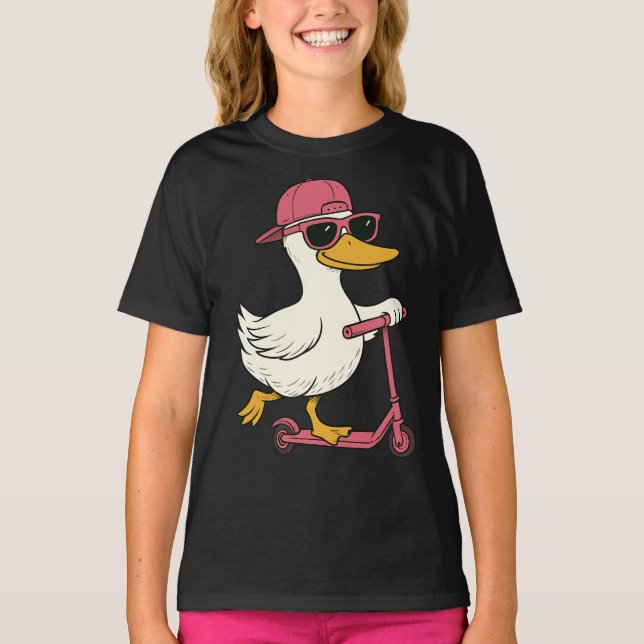T-shirt Scooter drôle Silly Goose (Devant)