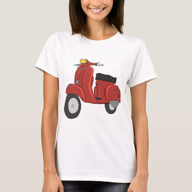 T-shirt Scooter du Vespa solides solubles (Devant)