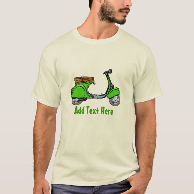 T-shirt Scooter Dude, ajouter modifier le texte, (Devant)