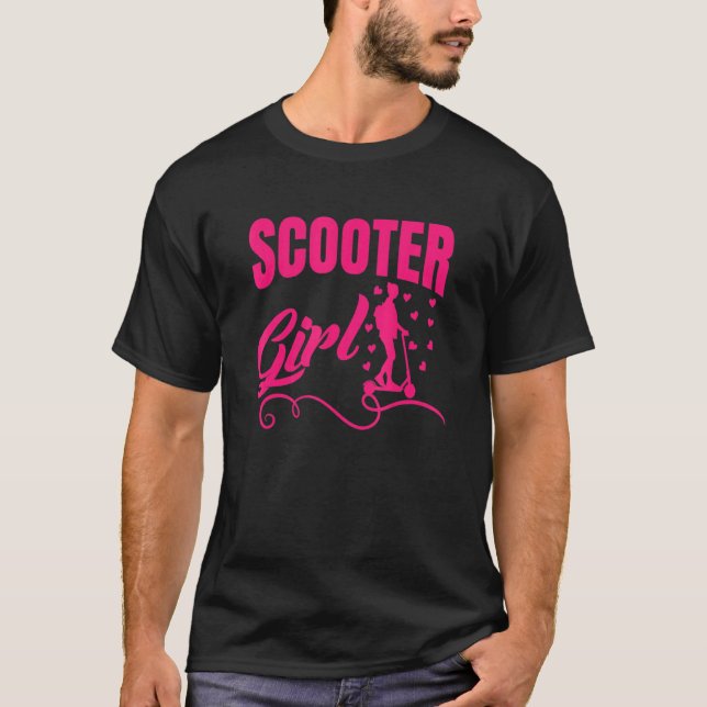 T-shirt Scooter Girl Scooter Rider E Scooter Kick Scooter (Devant)