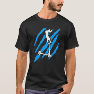 T-shirt Scooter motocyclette à pied à demi-tuyau
