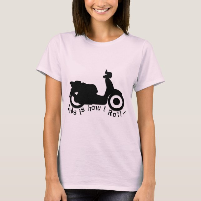 T-shirt Scooter ou E-Vélo - c'est comment je roule ! (Devant)