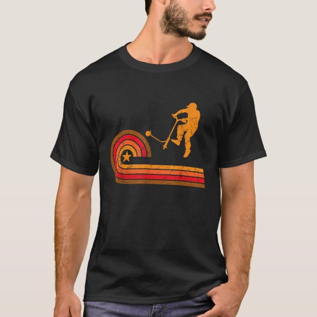 T-shirt Scooter Stunt Retro Style Scooter Cadeau pour garç (Devant)