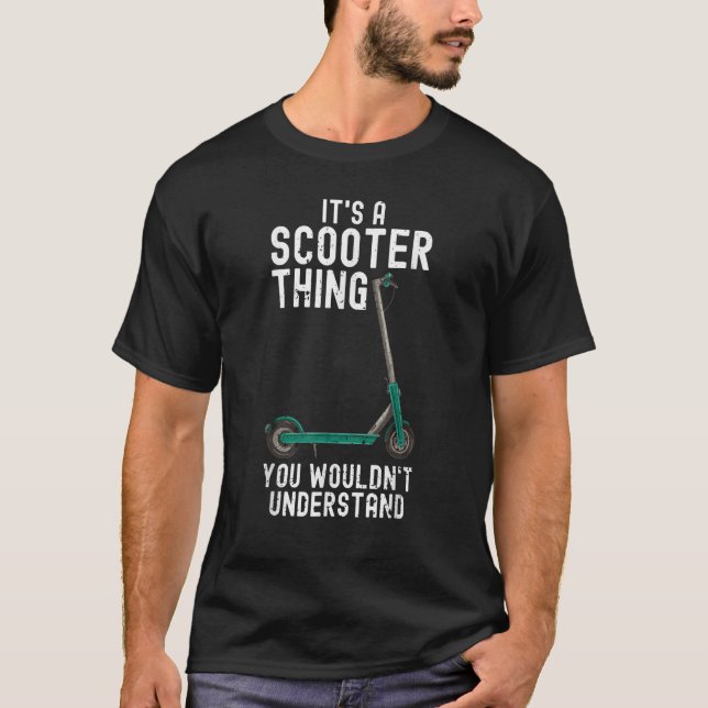 T-shirt Scooter Stunt Scouter E Scooter Off Road Electriqu (Devant)