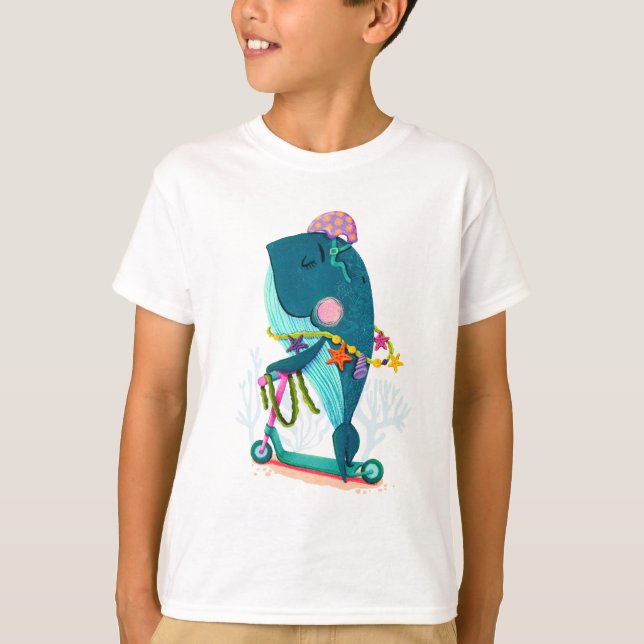T-shirt Scootering Whale (Devant)