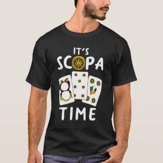 T-shirt Scopa Italien Jeu Carte Scopa Joueur Cadeau