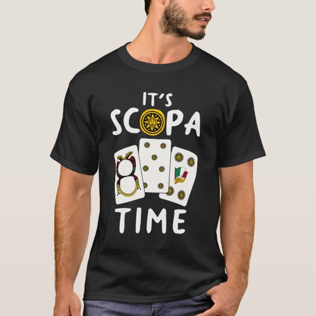 T-shirt Scopa Italien Jeu Carte Scopa Joueur Cadeau (Devant)