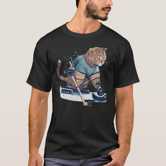 T-shirt Score Big avec le Hockey "Cats on Ice" (Devant)